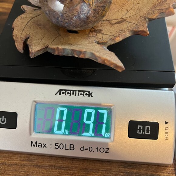 Studio Art Pottery Handcrafted Ceramic Leaf-Shaped Incense Holder Signed - Picture 8 of 8